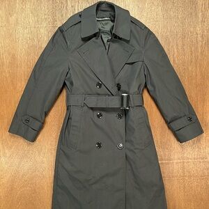Sophisticated All Weather Black Academia Trench Coat 8R